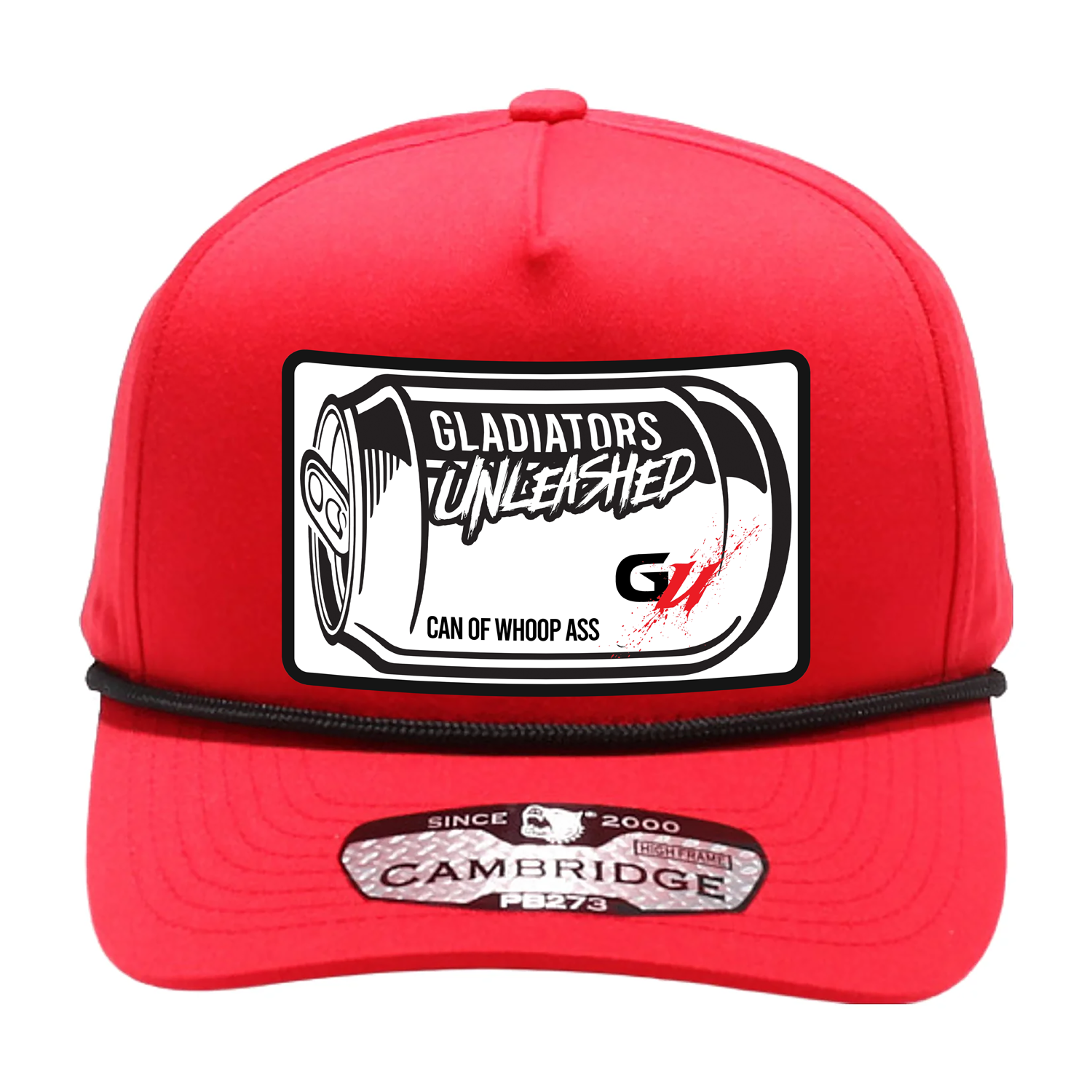 Can of Whoop-Ass Red Rope Hat